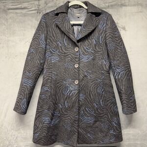 Zanella Platinum Wool-Blend Coat – Made in‎ Italy – Size 10